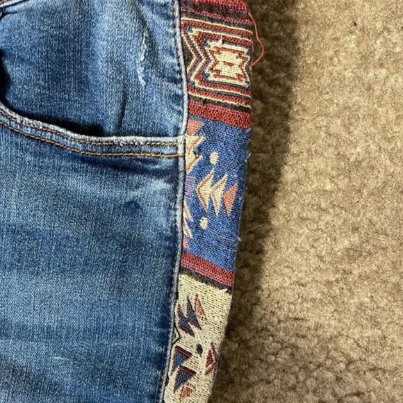 Judy Blue Jeans Western Print Mid Rise Relaxed Fit Straight Size 13/31 - Picture 9 of 11